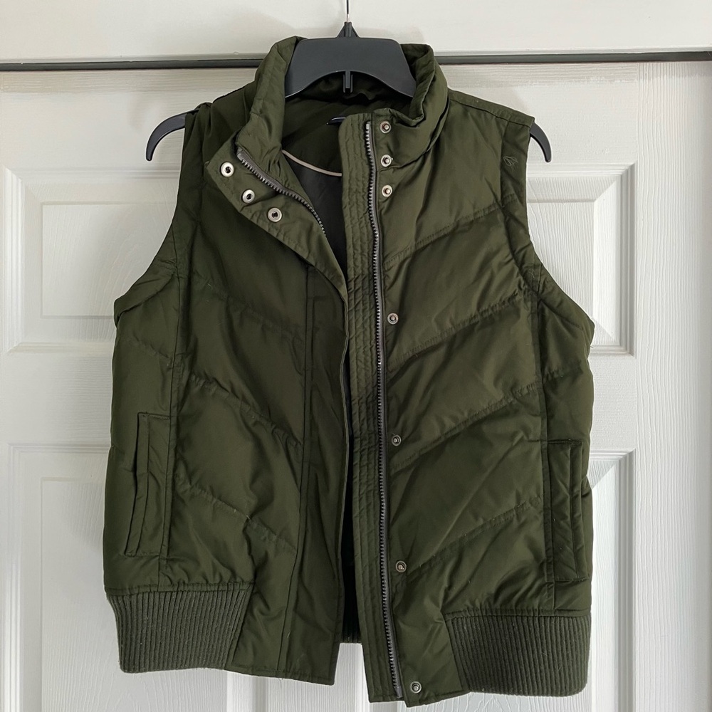 Olive Green Quilted Vest